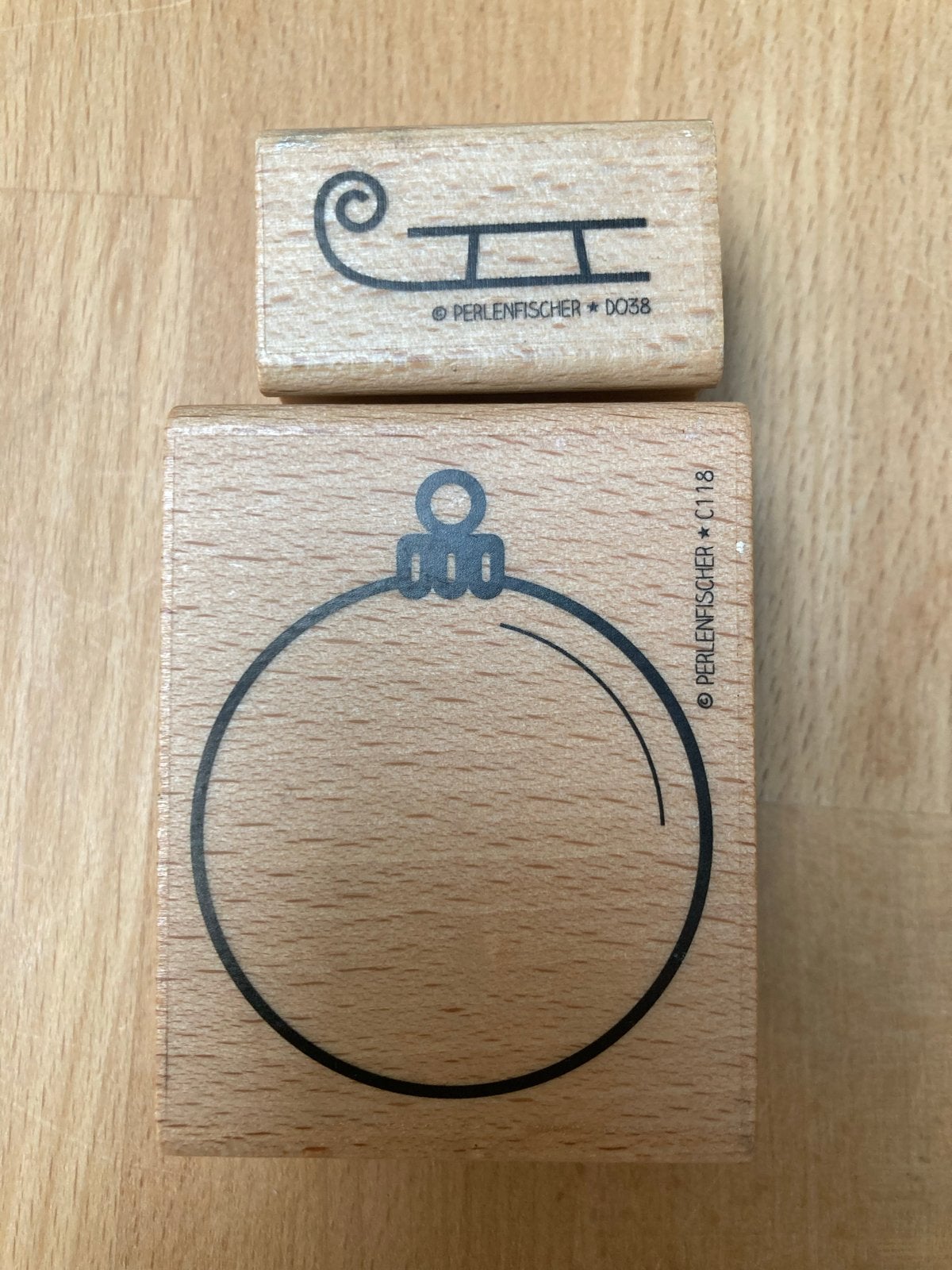 Stempels perlenfischer, Ophalen of Verzenden, Gebruikt, Houten stempel