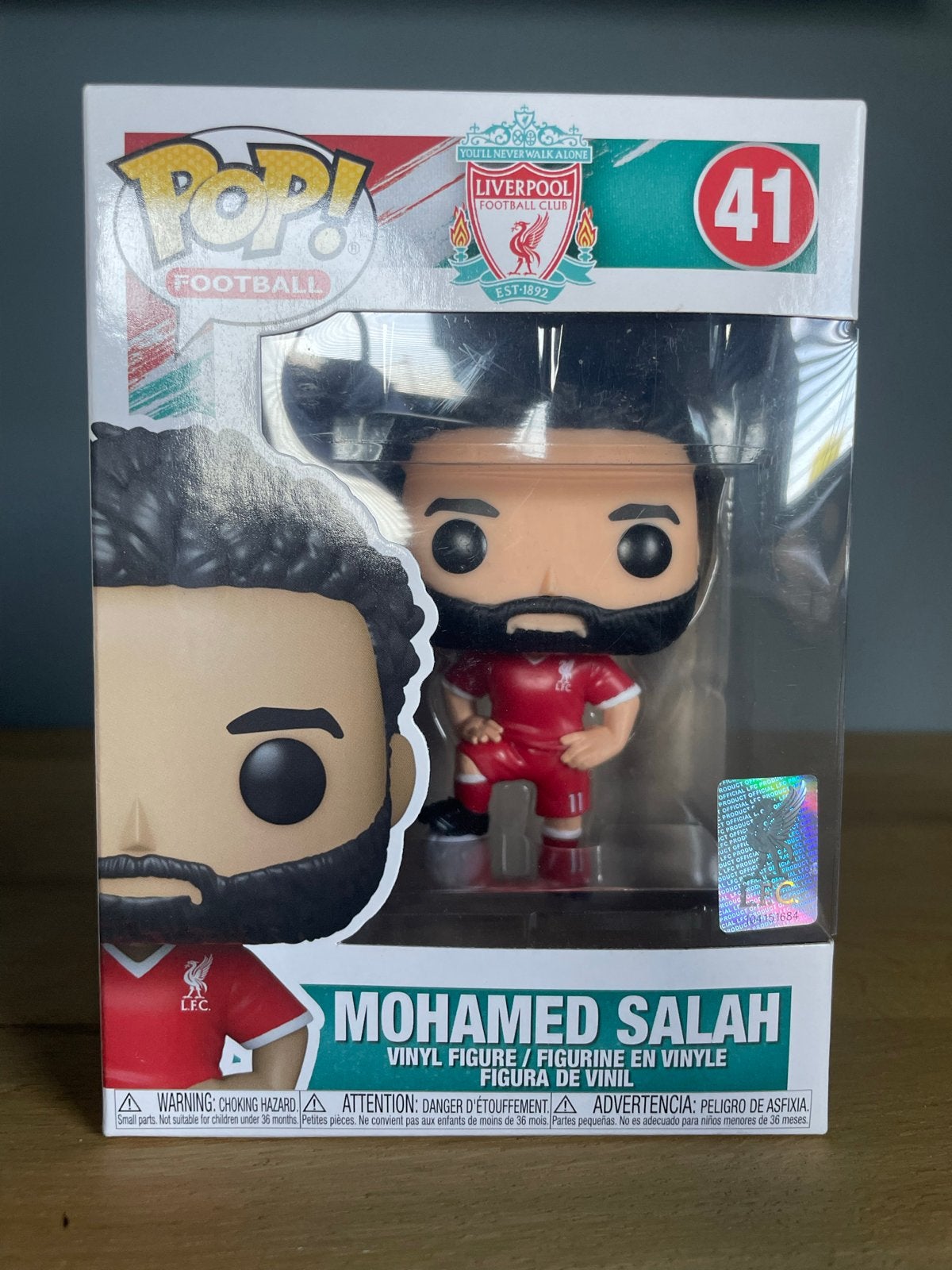 Funko Pop Mohamed Salah Liverpool Football #41, Verzamelen, Ophalen of Verzenden, Nieuw, Buitenlandse clubs, Beeldje of Poppetje