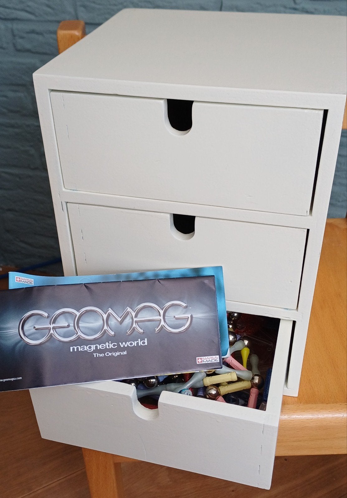 Geomag Magnetic World Bouwset met Opbergkastje, Ophalen of Verzenden, Gebruikt, Bouwen