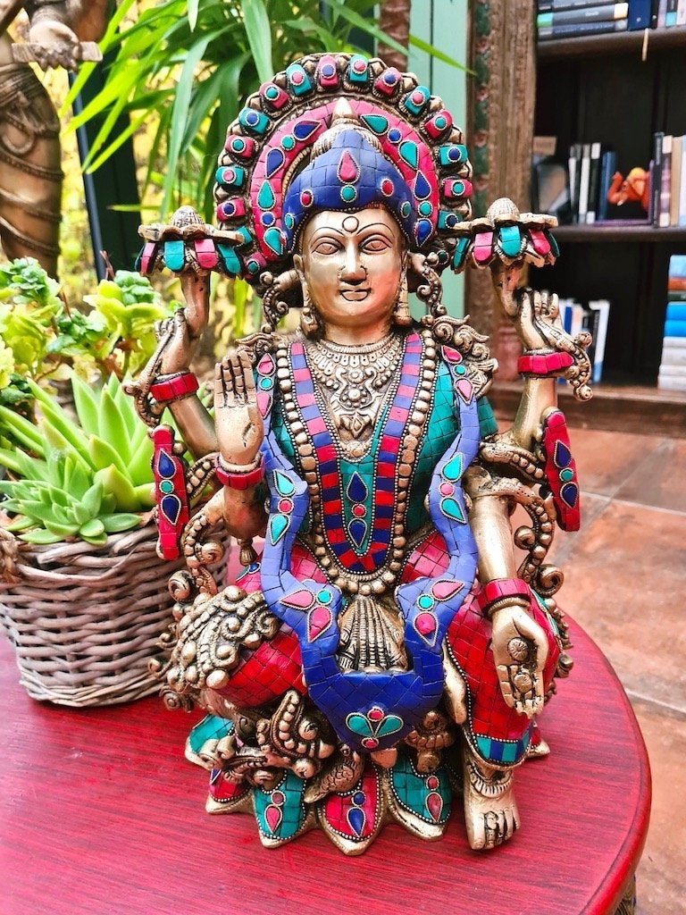 LAKSHMI TOPSTUK BEELD 39 CM (12,6 KG)!, Ophalen of Verzenden, Nieuw, Religie