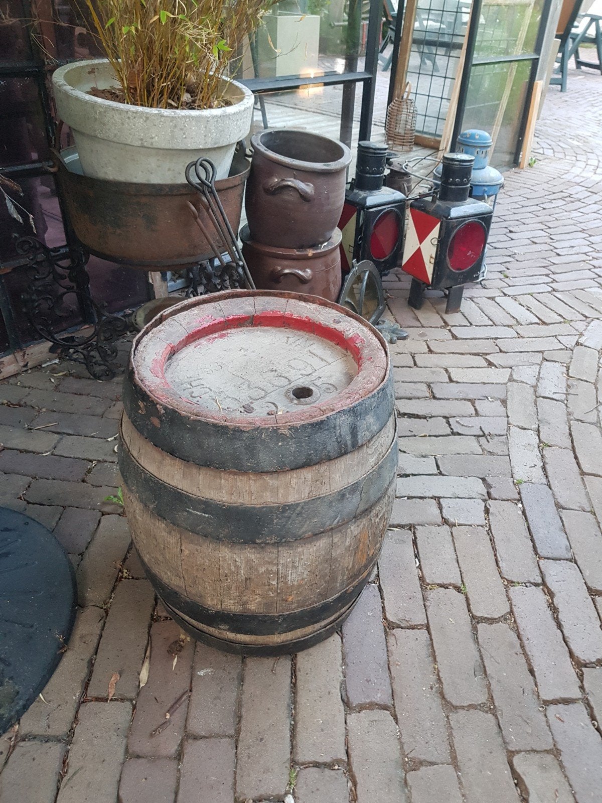 Oud houten biervat, Verzamelen, Ophalen, Gebruikt, Reclamebord, Plaat of Schild, Overige merken
