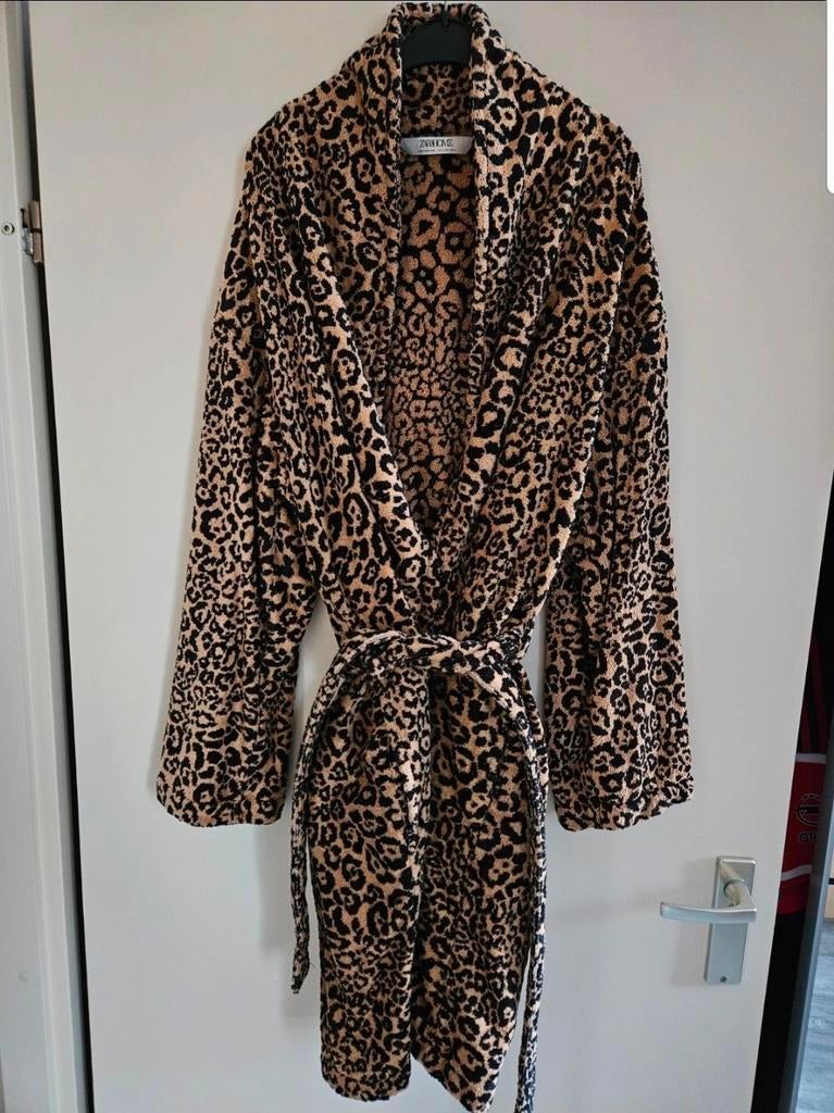 Zara badjas tijgerpint / panterprint, Zara Home, Zwart, Maat 42/44 (L), Ophalen of Verzenden
