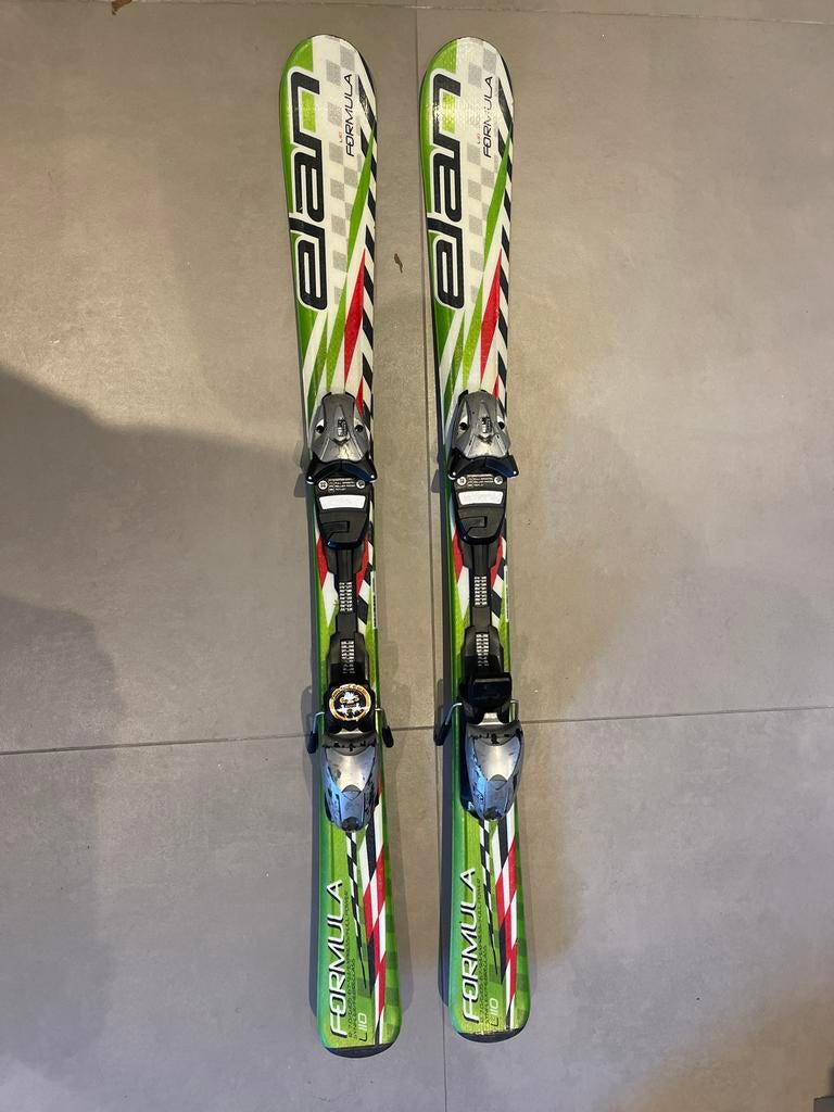 Elan Formula L110 Ski's - Groen/Wit/Rood, Sport en Fitness, Skiën en Langlaufen, Overige merken, Gebruikt, 100 tot 140 cm, Ophalen of Verzenden