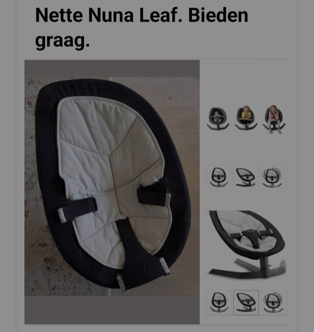 Nuna Leaf, Ophalen, Zo goed als nieuw, Overige typen