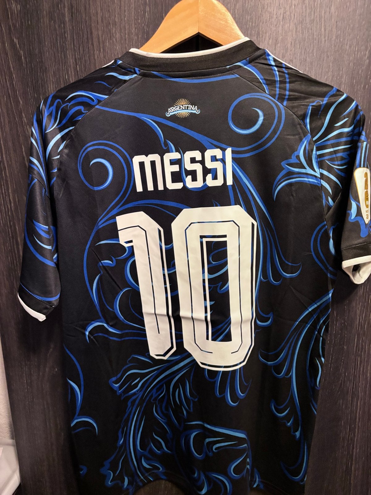 Adidas Argentinië Messi 10 Voetbalshirt Zwart/Blauw, Maat 48/50 (M), Zwart, Nieuw, Ophalen of Verzenden