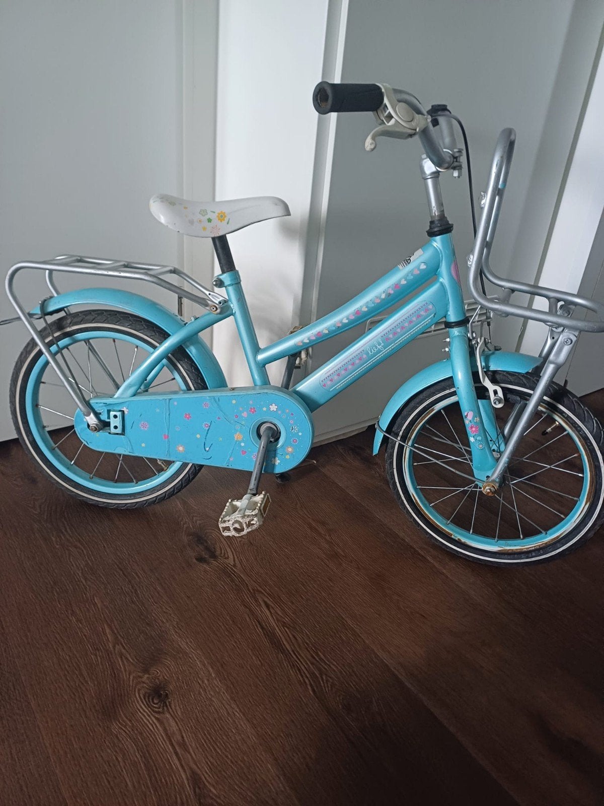 Kinderfiets 16 inch met mandje en bagagedrager, Ophalen
