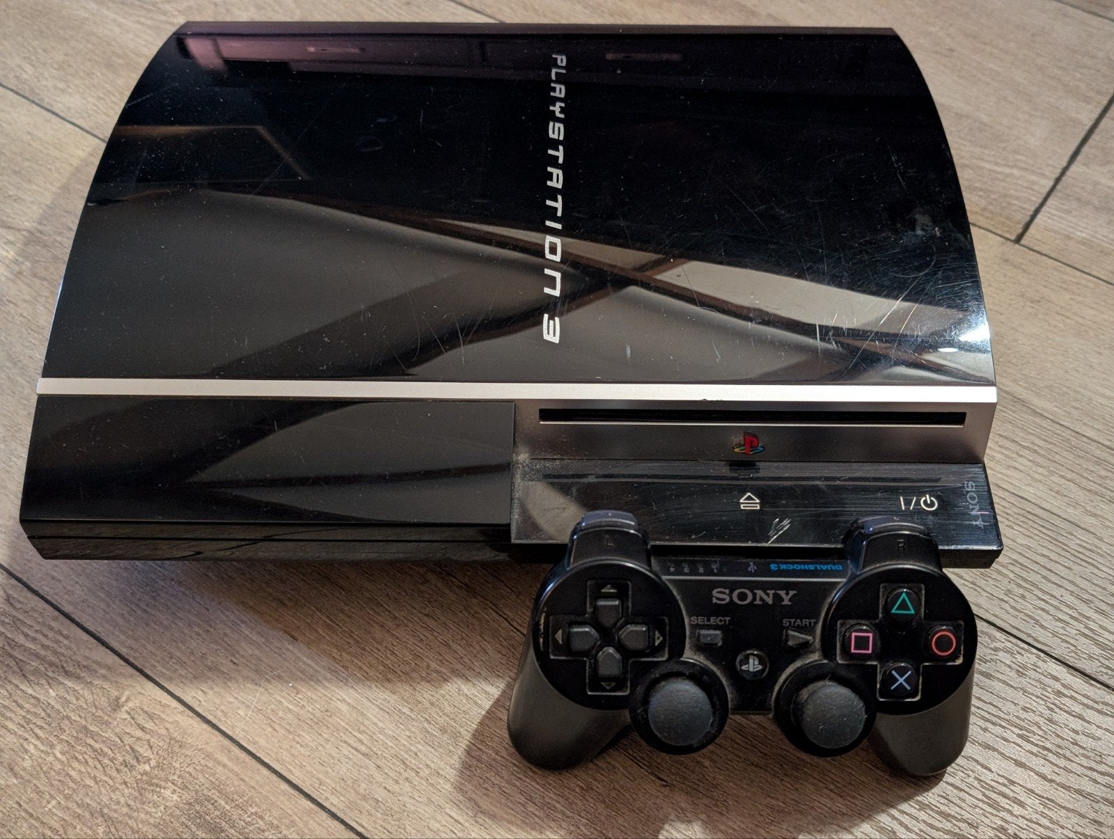 PS3 Fat 80GB met 14 spellen en extra kabels, Phat, Met 1 controller, Gebruikt, Met games