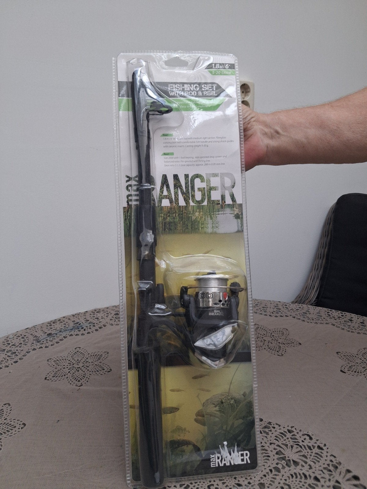 Nieuwe Vishengel Set - Max Ranger 1.8m met Molen, Ophalen of Verzenden, Nieuw, Complete hengel