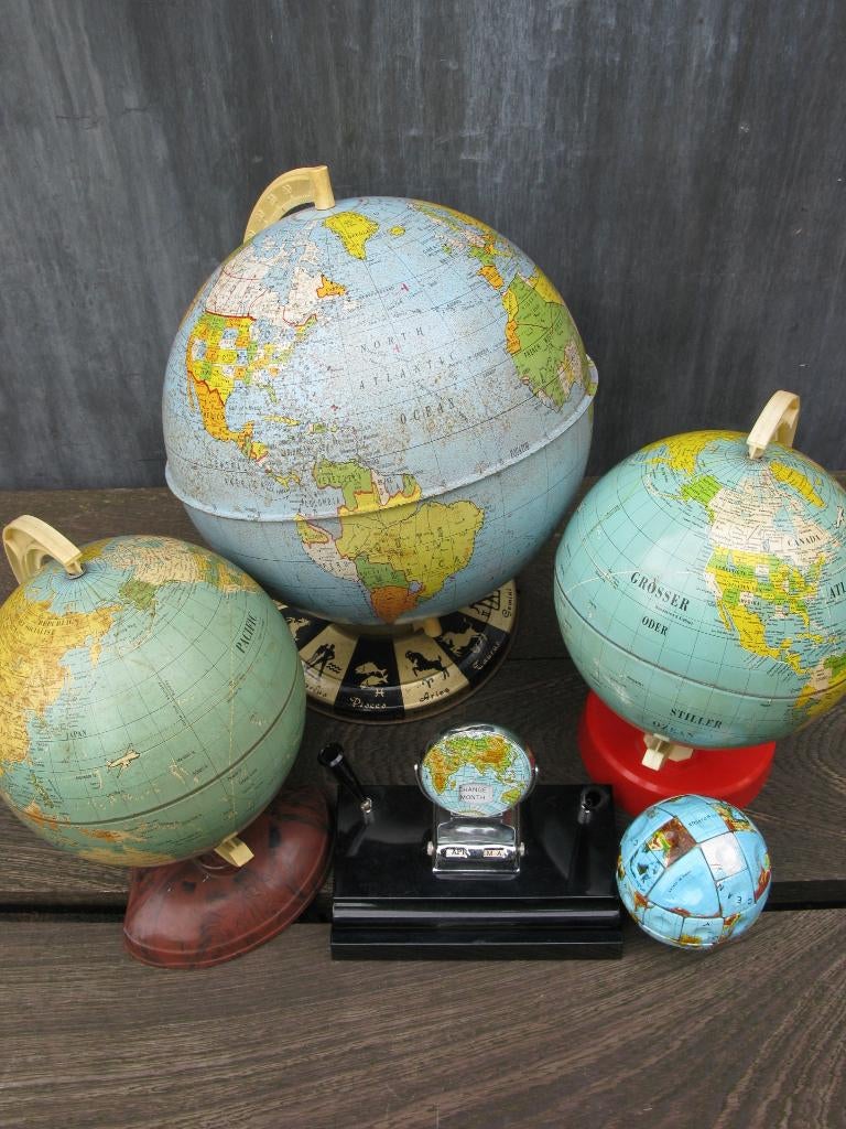 3x WERELDBOL /GLOBES -USA-DUITS-RUBIC's GLOBE, Ophalen of Verzenden, Gebruikt