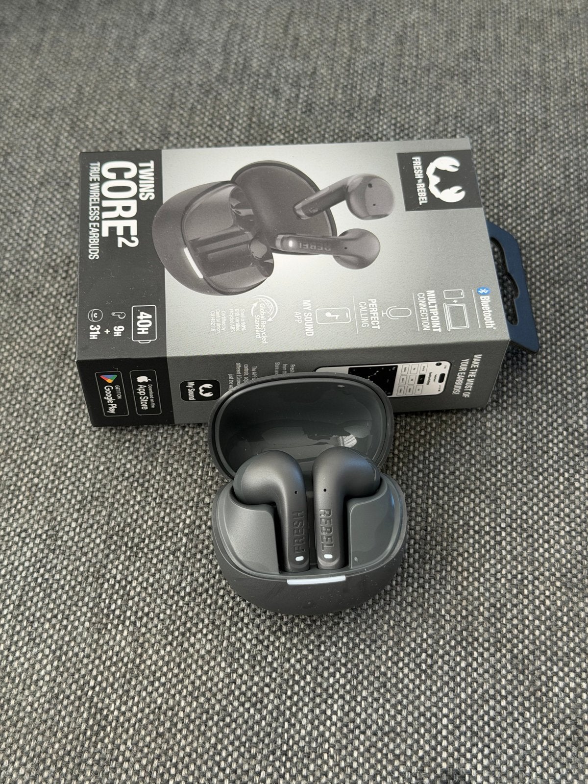 Fresh 'n Rebel Twins Core 2 Draadloze Oordopjes Zwart, Ophalen, Bluetooth, Zo goed als nieuw, Zwart
