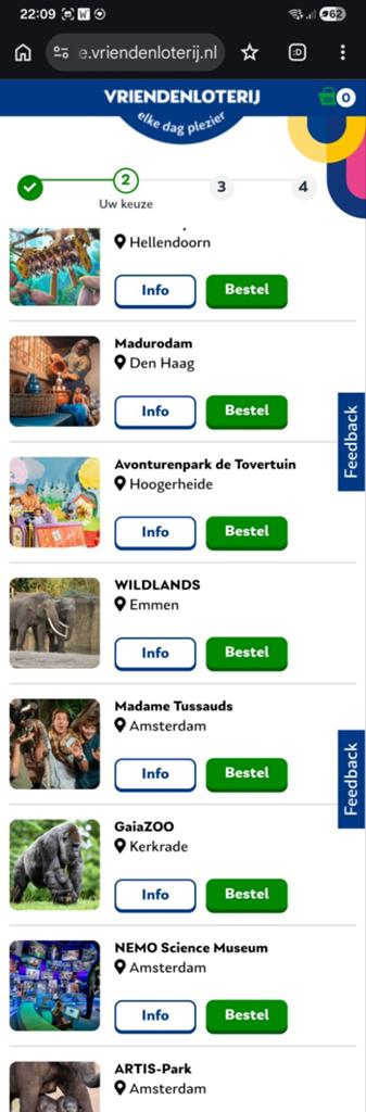 Uitstapje naar keuze  4 personen pretpark, dierentuin etc, Tickets en Kaartjes, Drie personen of meer