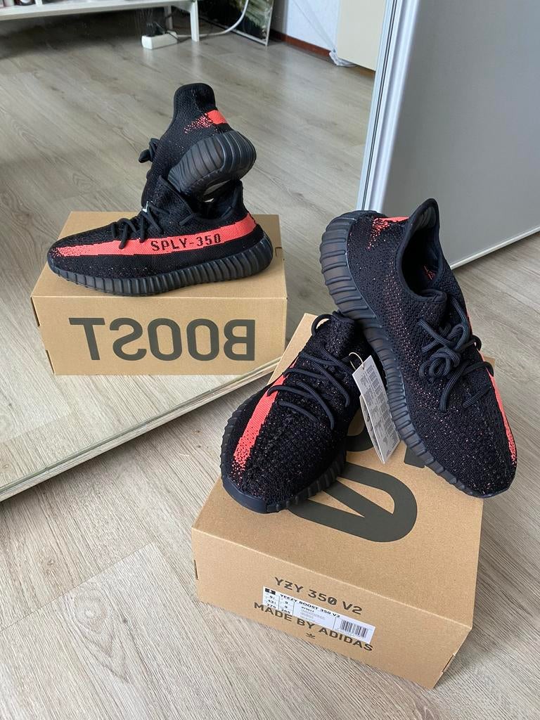 Adidas Yeezy boost 350 V2 Core Red Black, maten:, Kleding | Heren, Schoenen, Ophalen, Zwart, Nieuw, Sneakers of Gympen