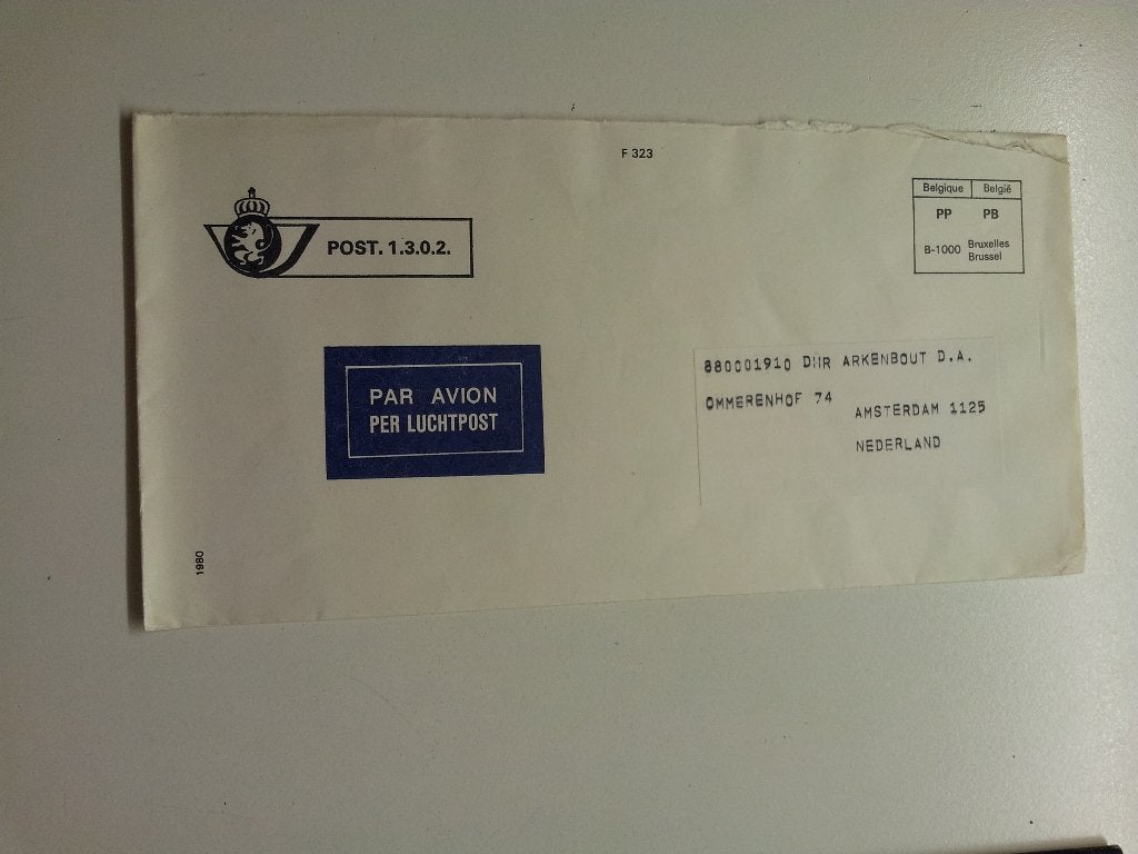 België Luchtpost envelop, Ophalen of Verzenden, Envelop
