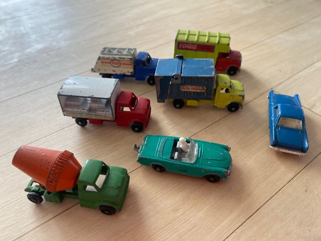 Vintage Matchbox en andere miniatuurauto's - Set van 7, Ophalen, Gebruikt, Overige typen, Overige merken