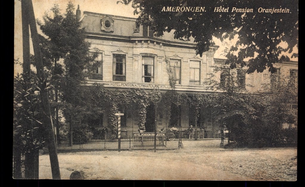 Amerongen (Ut.), Hotel Pension Oranjestein, gelopen 1916, Verzenden, Voor 1920, Gelopen, Utrecht