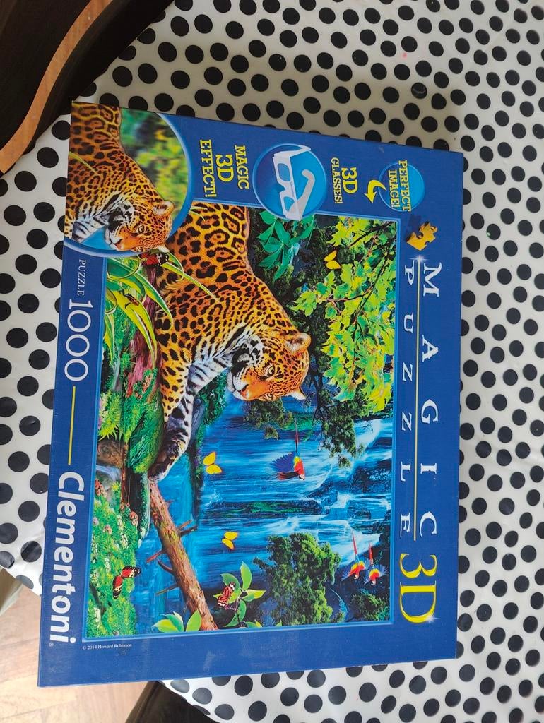 Magic Puzzle 3D - Jaguar Waterval 1000 stukjes, Ophalen, 500 t/m 1500 stukjes, Nieuw, Legpuzzel