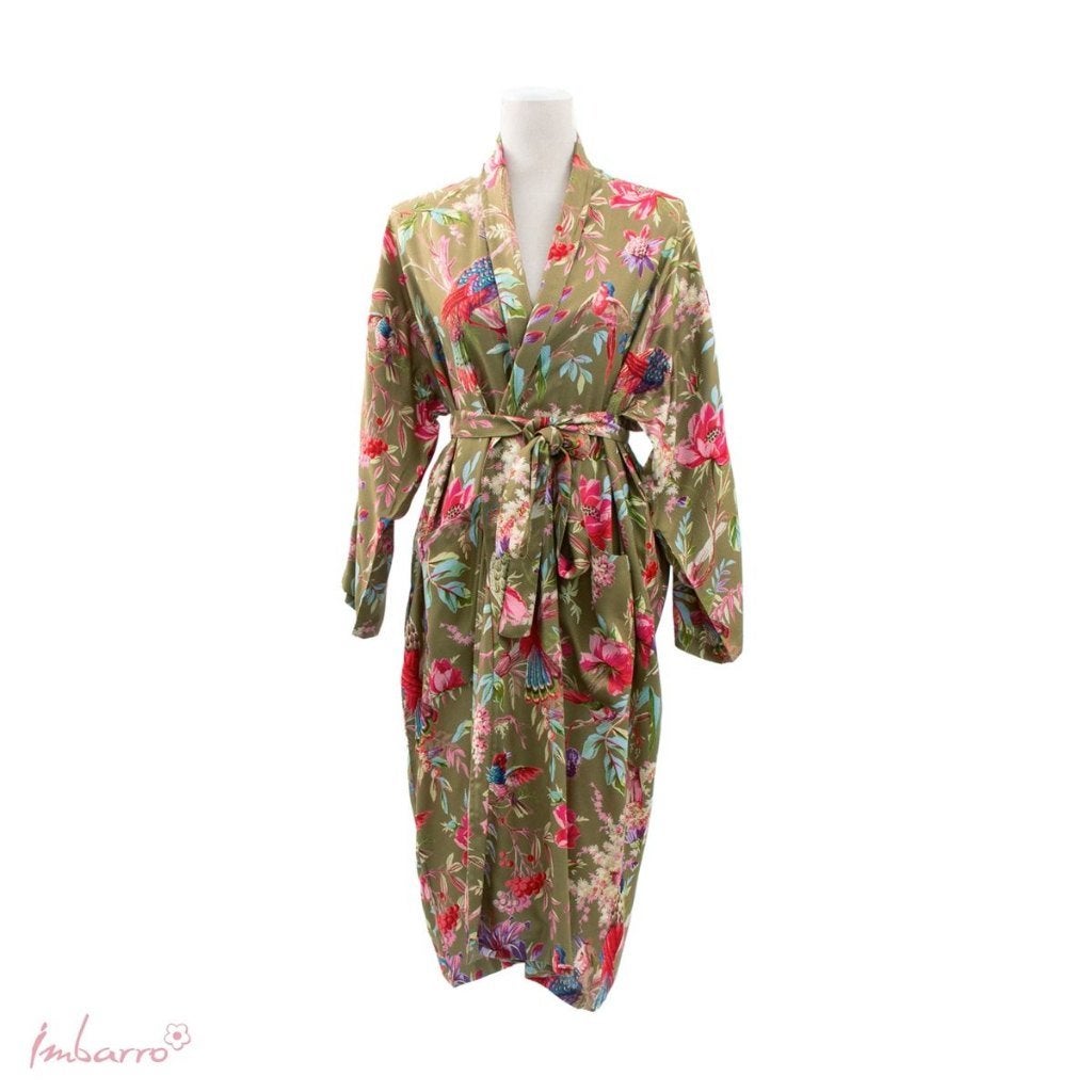 olijf groene kimono paradise 113 cm onesize in div kleuren, Maat 38/40 (M), -, -, Nieuw
