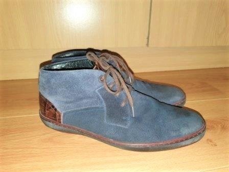 Floris van Bommel mt.42 (8) veterschoenen in blauw suede, Blauw, Floris van Bommel, Ophalen of Verzenden, Gedragen