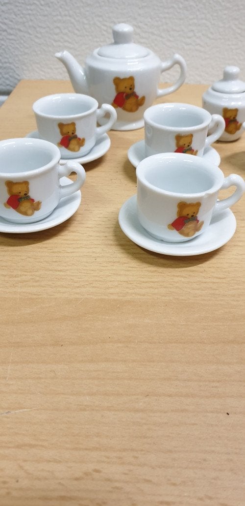 mini servies beertjes met honing porselein, Ophalen of Verzenden