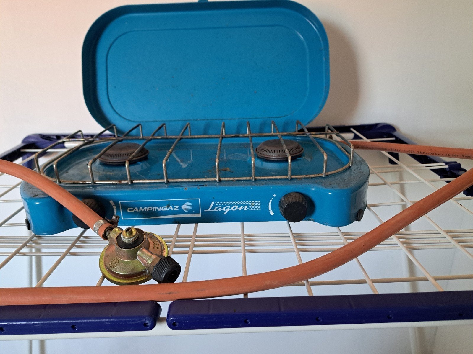 2 pits gasstel voor boot of camping, Ophalen, Gebruikt