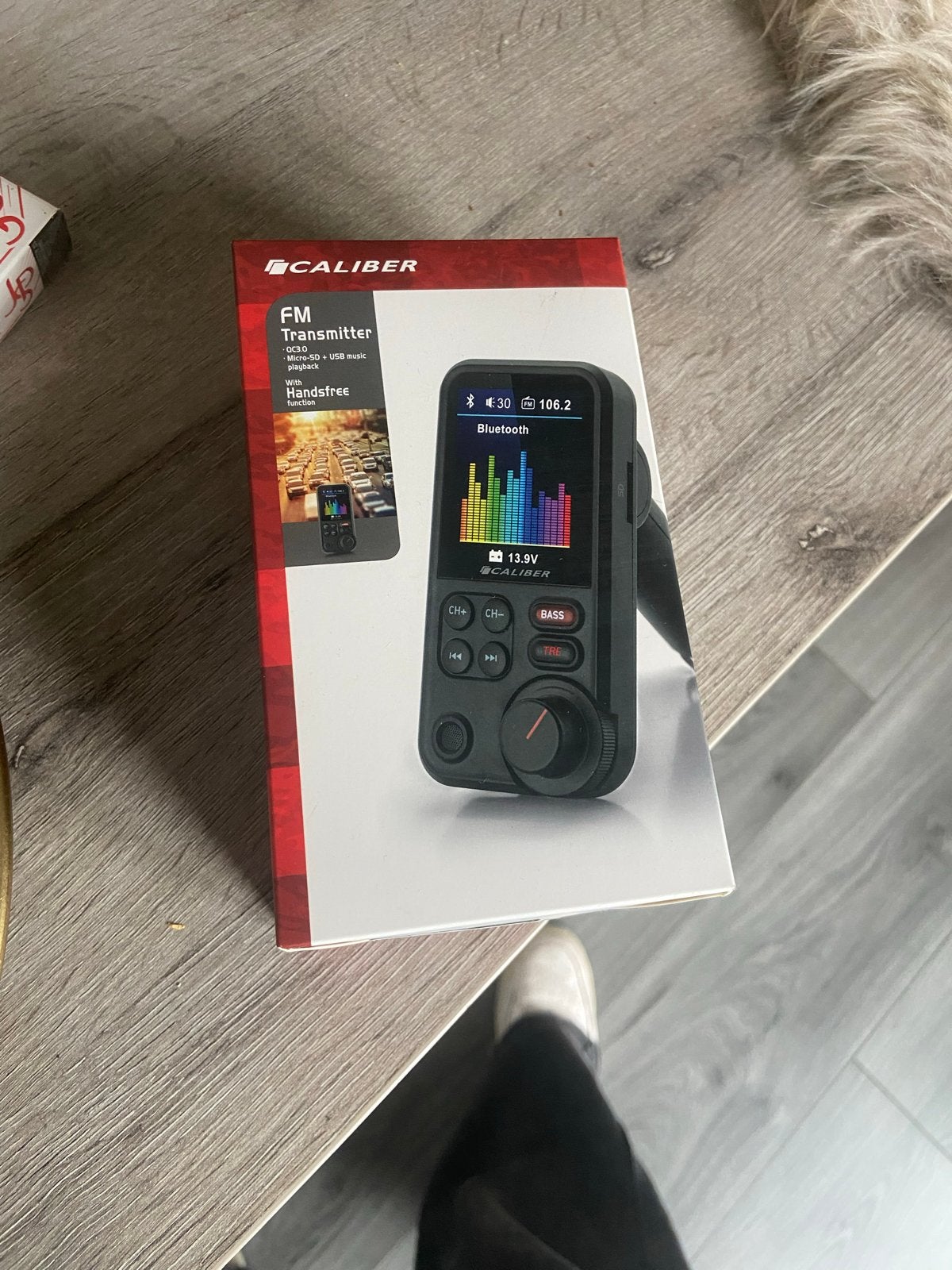 Caliber FM Transmitter met Bluetooth en Handsfree, Ophalen, Zo goed als nieuw