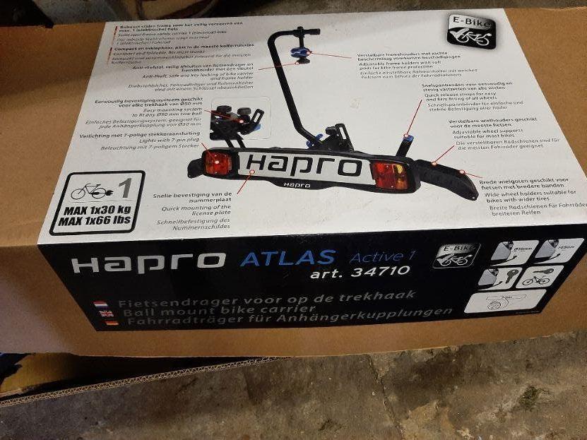 Hapro fietsdrager met oprijgoot NIEUW, Auto diversen, Fietsendragers, Ophalen, Elektrische fiets, Nieuw, 1 fiets