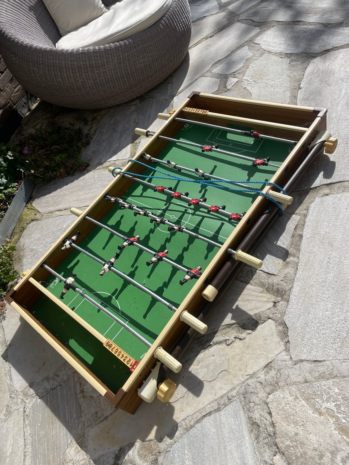 Tafelvoetbalspel met uitklapbare poten, Ophalen, Gebruikt