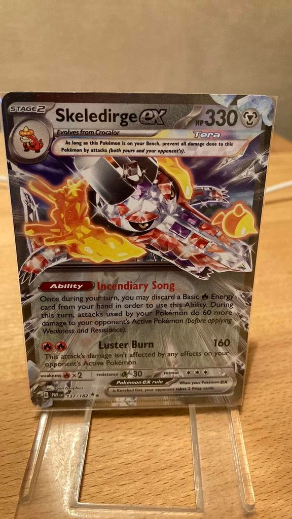 Pokemon Skeledirge Ex 137/182 Paradox Rift 3,00 euro, Ophalen of Verzenden, Zo goed als nieuw