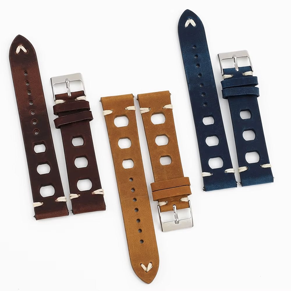 Gekleurde leren rally horlogebanden met quick release, Verzenden, Nieuw