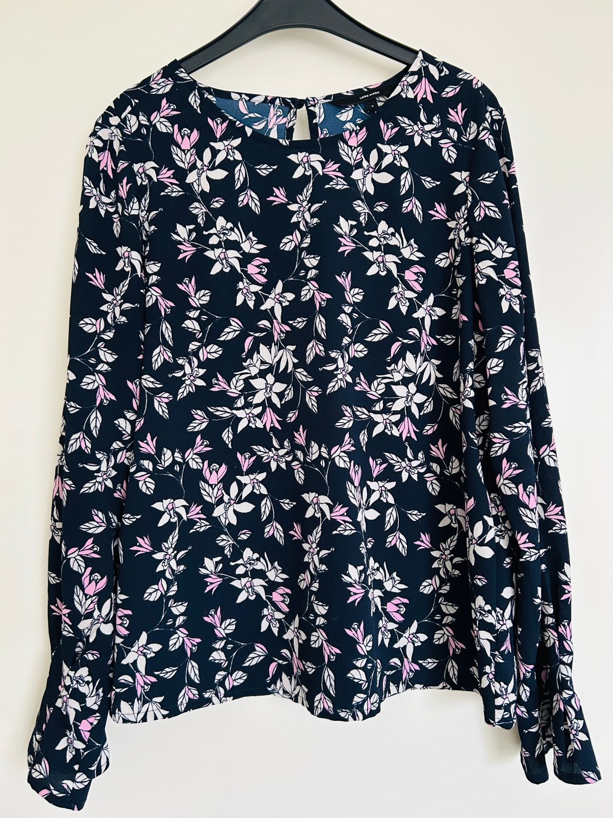 Blouse met bloemenprint maat S 36/38 Vero Moda, Ophalen of Verzenden, Zo goed als nieuw, Maat 36 (S), Blauw