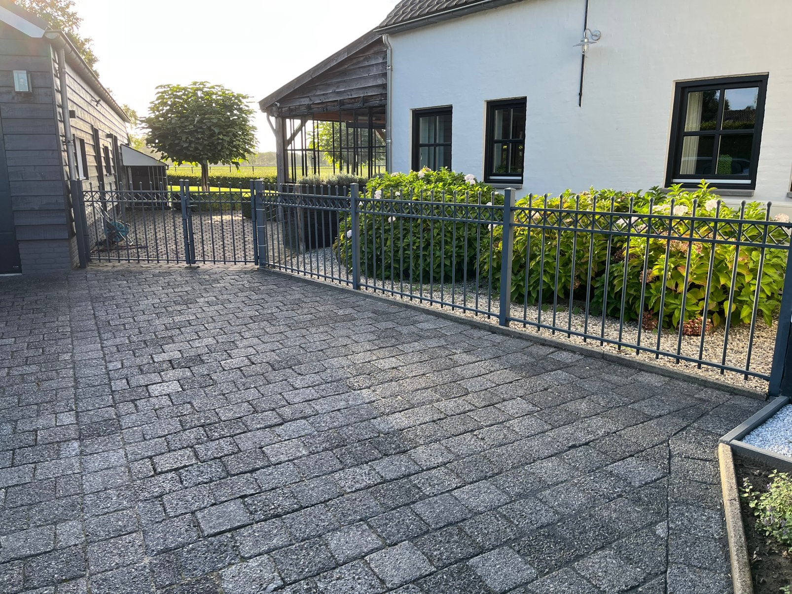 Net hekwerk - poort gepoedercoat, Ophalen, Met poort, Gebruikt, Sierhekwerk
