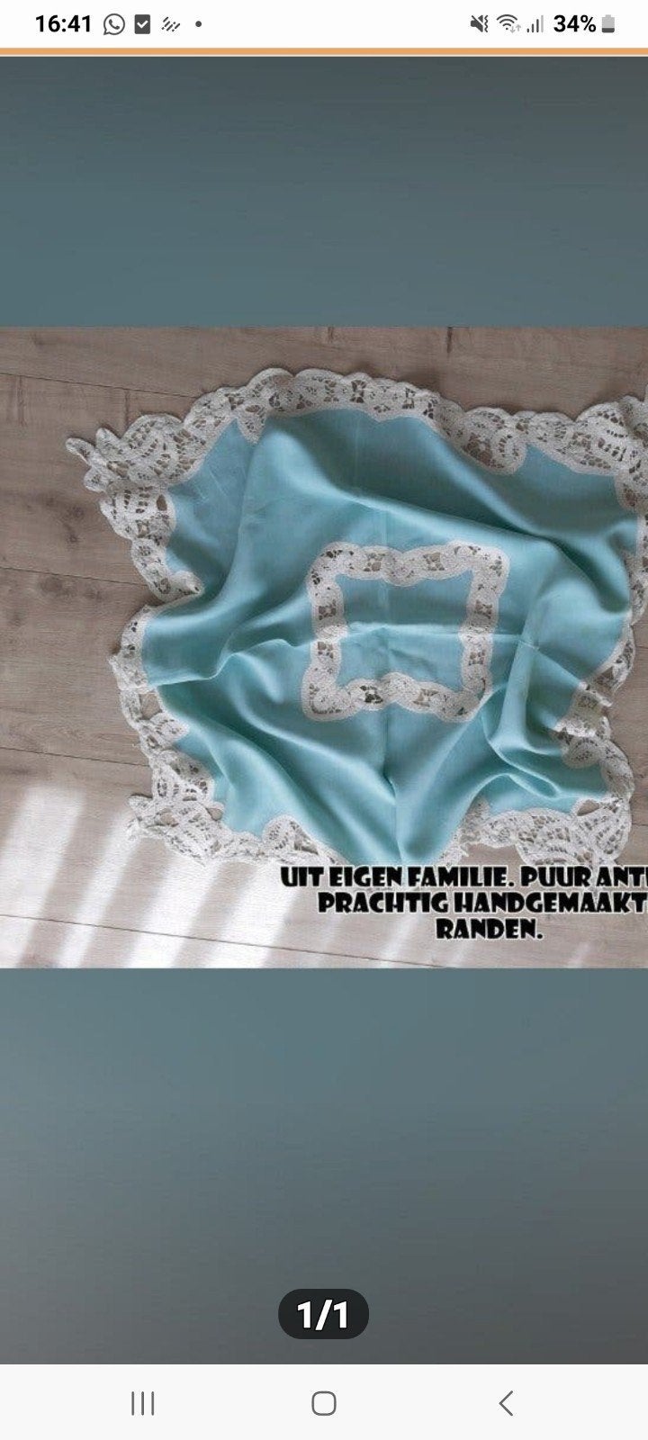 Antiek kleedje handwerk., Ophalen of Verzenden