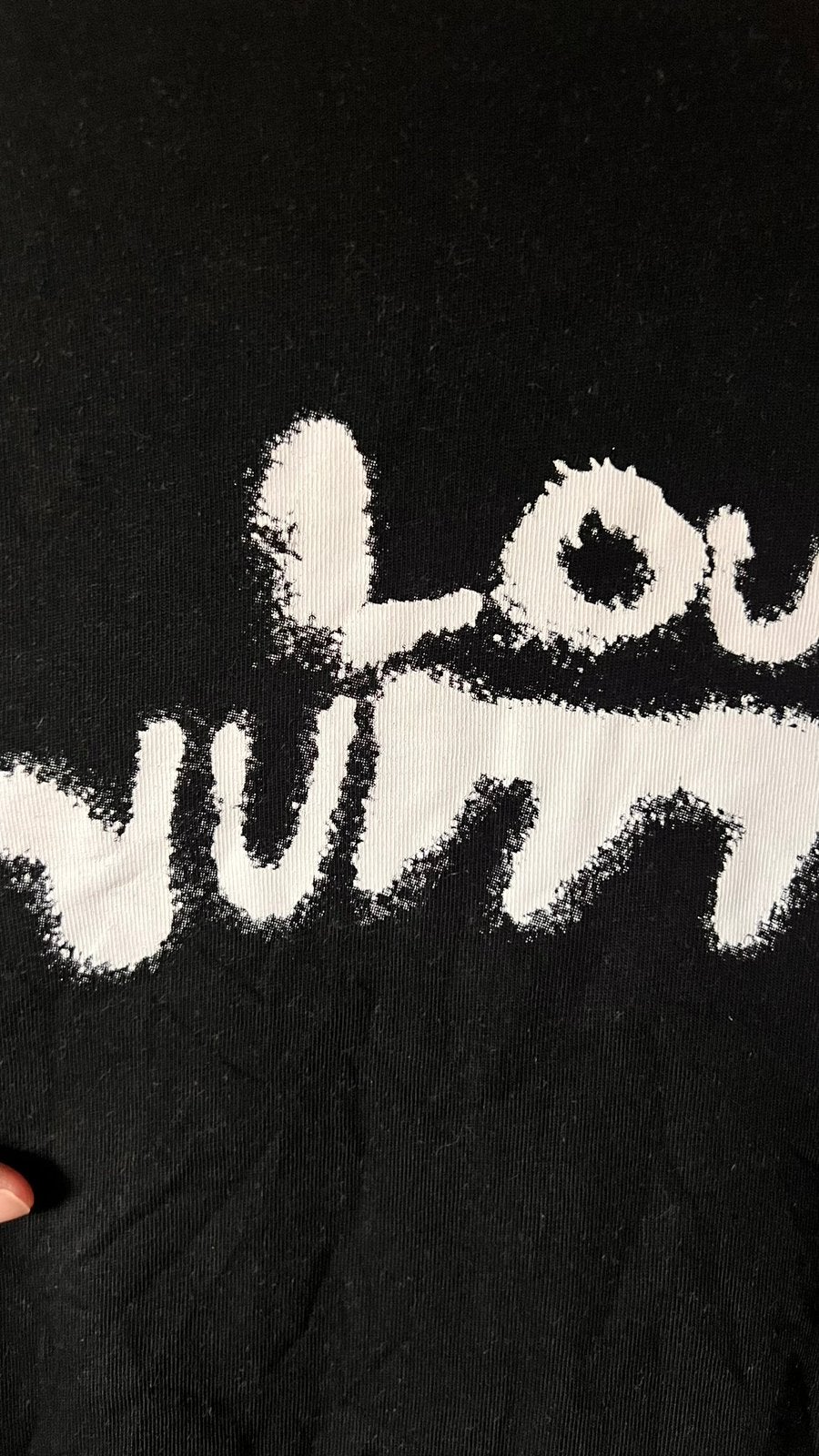 Foto 5 van Louis Vuitton | Black T-Shirt with White Logo | size L