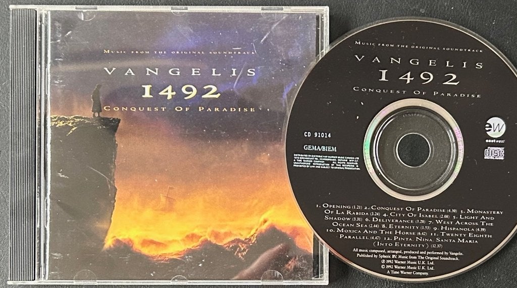 VANGELIS - 1492 Conquest of paradise ( CD ), Ophalen of Verzenden, Zo goed als nieuw