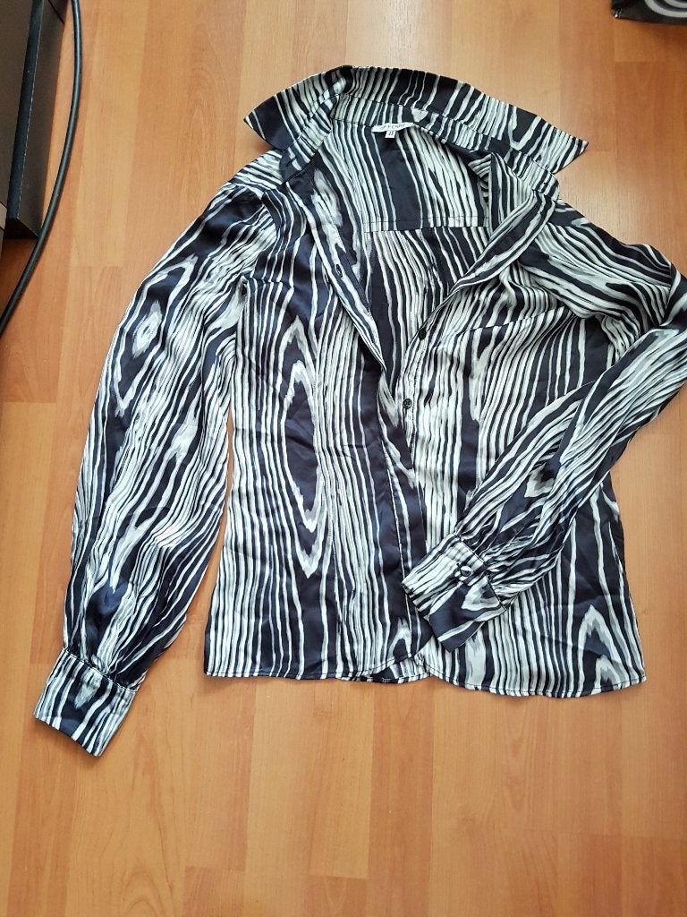 Gianfranco Ferre vintage blouse 30/44 - S, Zwart, GIanfranco Ferre, Ophalen of Verzenden, Zo goed als nieuw