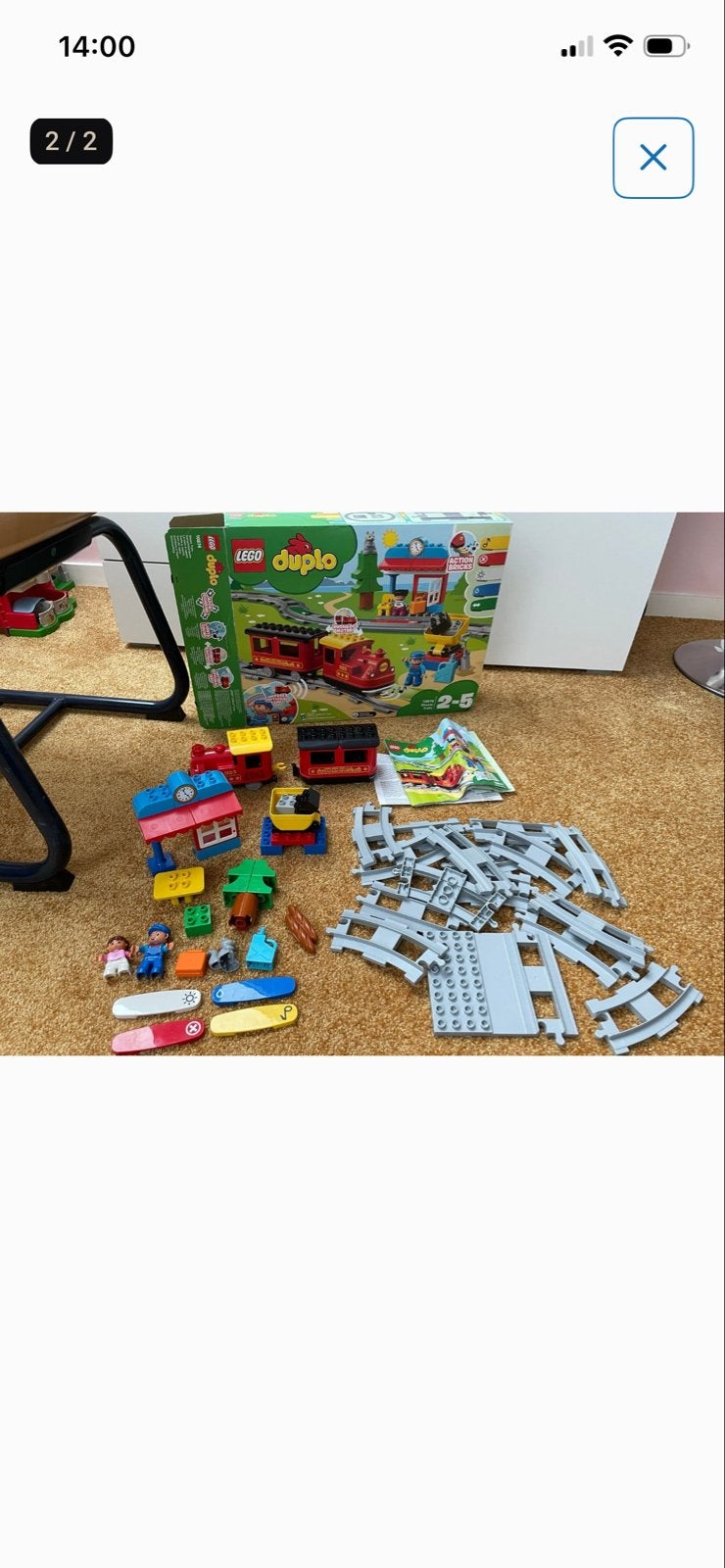 Lego Duplo Stoomtrein 10874, Overige thema's, Verzenden, Lego, Zo goed als nieuw