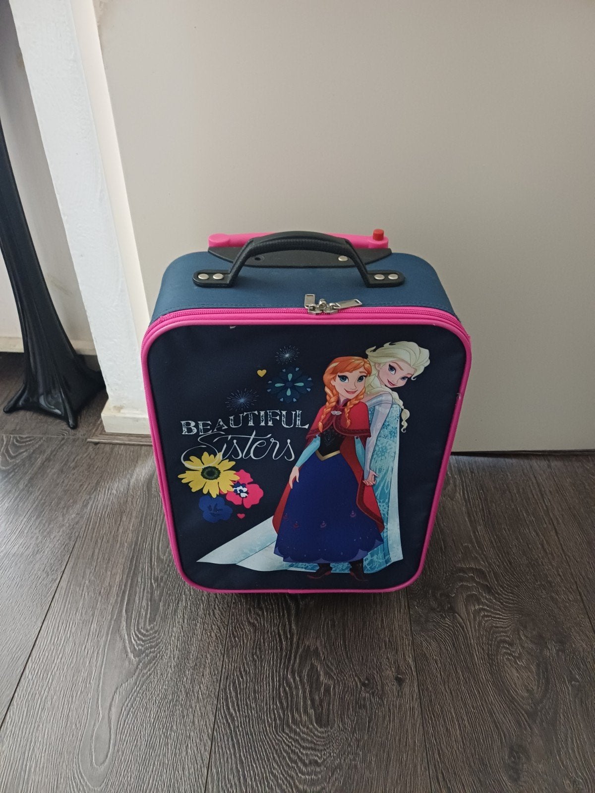 Disney Frozen kinderkoffer met uitschuifbare handgreep, Ophalen of Verzenden, Gebruikt, Overige kleuren, Wieltjes