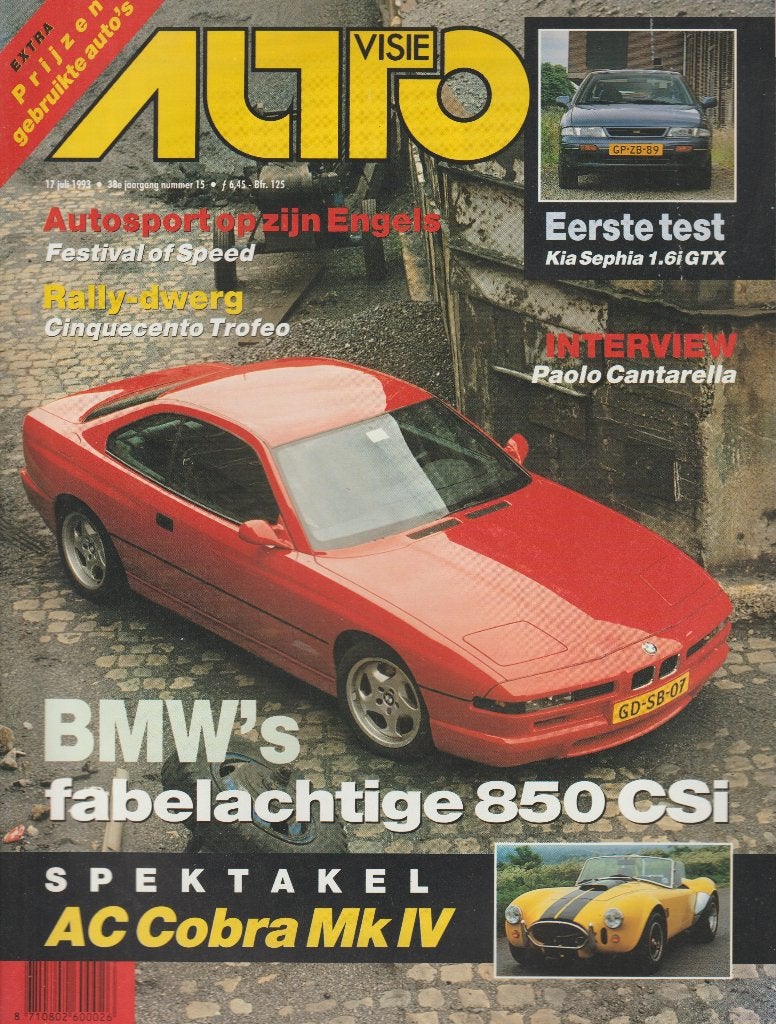 BMW 850 CSi ( E31 ) artikelen in Autovisie, Gelezen, Ophalen of Verzenden, BMW, Autovisie