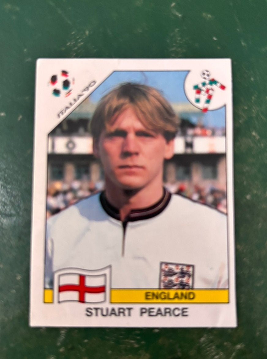 Panini plaatje Stuart Pearce Engeland WK 90, Ophalen of Verzenden, Zo goed als nieuw