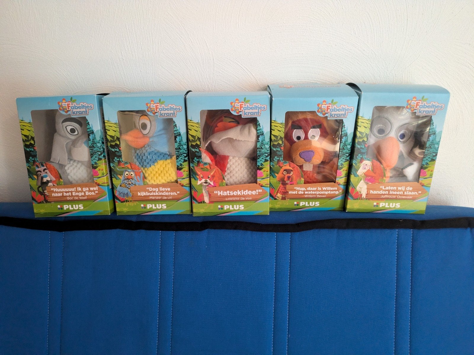 De Fabeltjeskrant Knuffels - Complete Set van 5, Met doos, Overige merken, Overige karakters, Nieuw