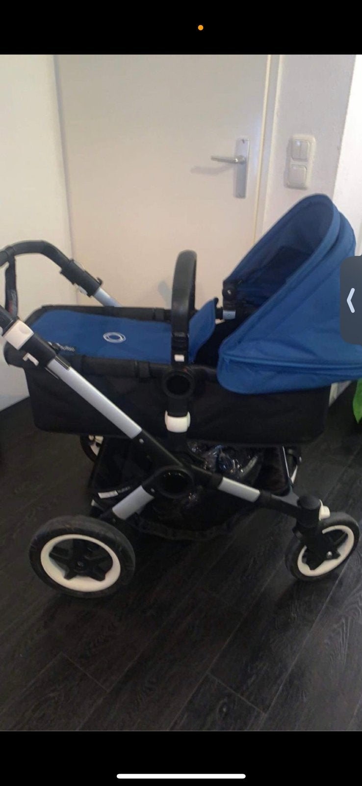 Blauwe buffalo bugaboo, Gebruikt, Bugaboo, Met autostoeltje, Ophalen