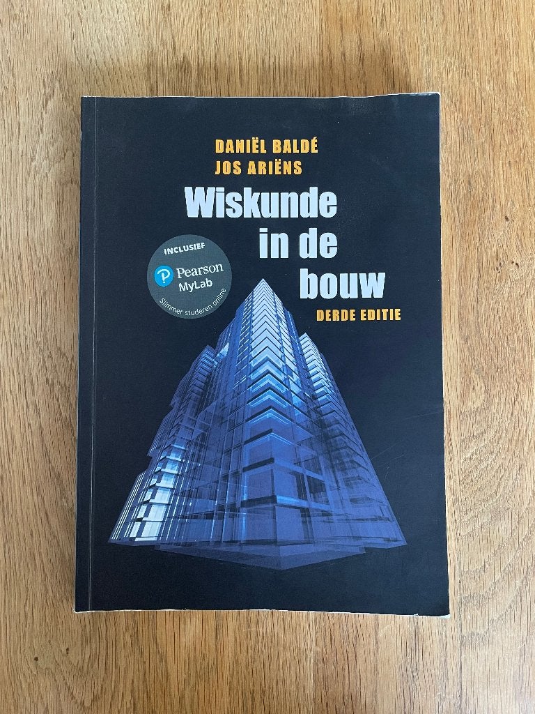 Boek ''Wiskunde in de bouw'' van Baldé en Ariëns, Baldé en Ariëns, Zo goed als nieuw, Beta, HBO
