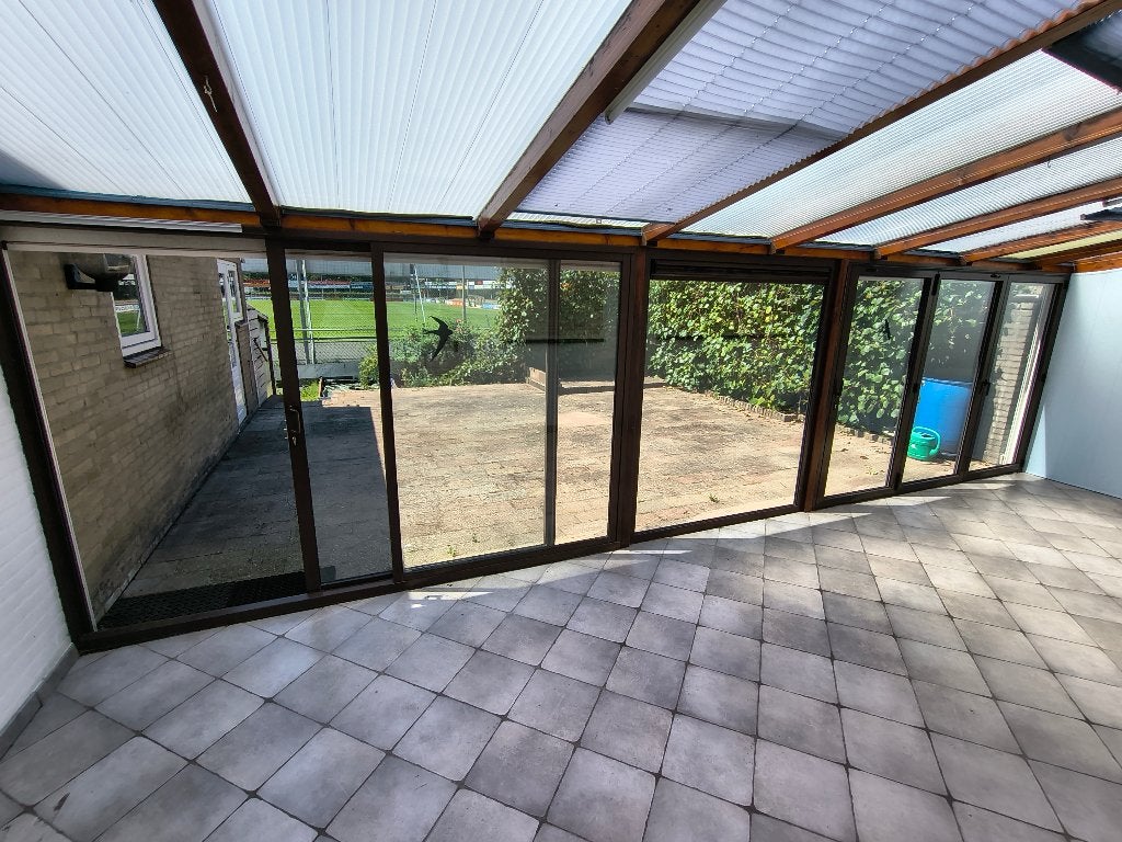 schuifpui  bruin B 7.62m H 2.00m, Ophalen, Gebruikt, 225 cm of meer, Aluminium