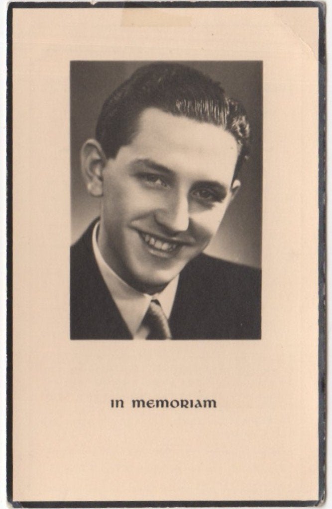 Joannes W.A. Pije 1929 Tilburg + 1954 Tilburg, 25 jaar oud, Ophalen of Verzenden