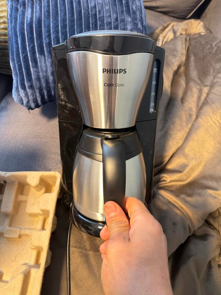 Philips Café Gaia Koffiezetapparaat met Thermoskan, Witgoed en Apparatuur, Koffiezetapparaten, 10 kopjes of meer, Gemalen koffie