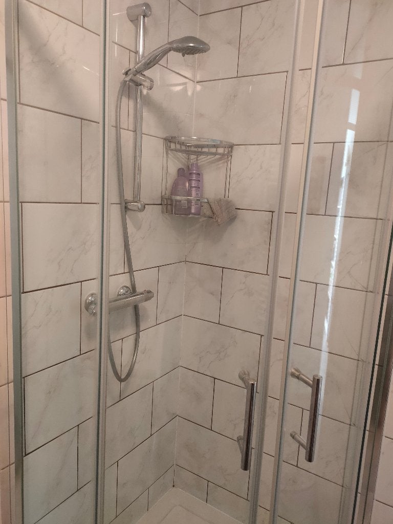 Douchecabine kwartrond 90, Huis en Inrichting, Ophalen, Gebruikt, Met douche