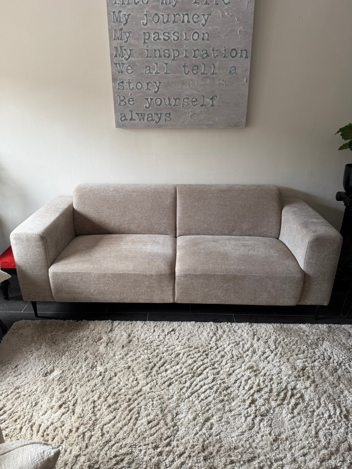 Comfortabele tweepersoonsbank - Zo goed als nieuw, Huis en Inrichting, Ophalen, 150 tot 200 cm, Driepersoons, 75 tot 100 cm