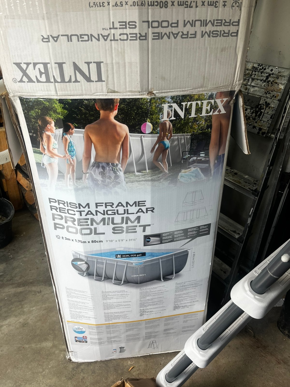 Intex zwembad 3x1.75x0,8 inclusief zandfilter pomp, Tuin en Terras, Zwembaden, Zo goed als nieuw, Opzetzwembad, 400 cm of meer
