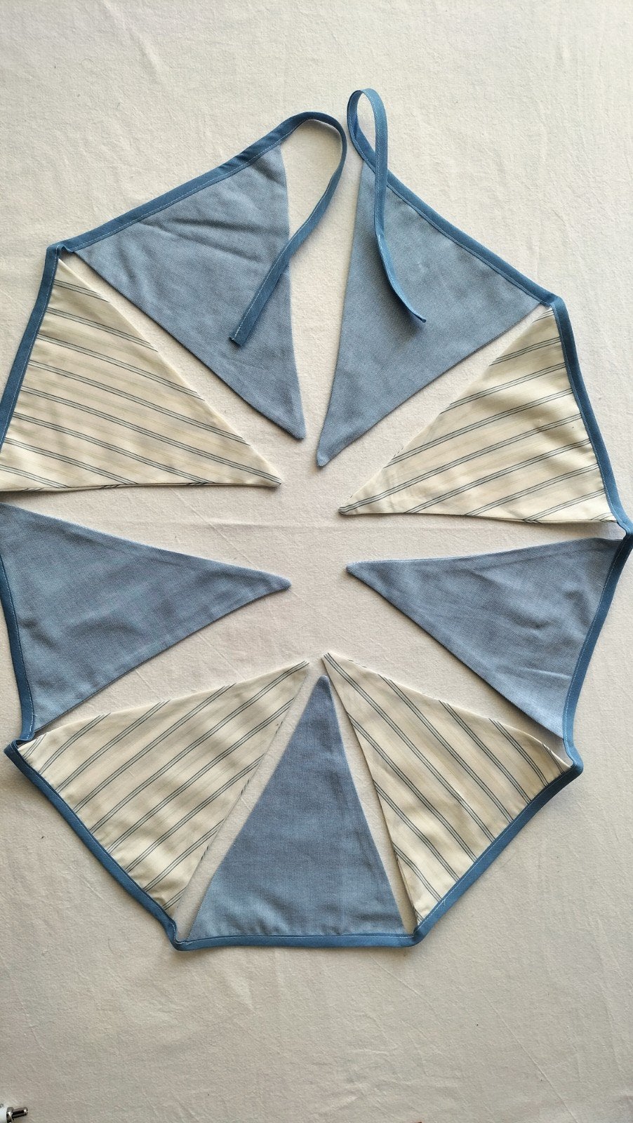 Vlaggenlijn BLAUW/WIT/STREEP/UNI, Ophalen of Verzenden, Nieuw, Versiering, Overige