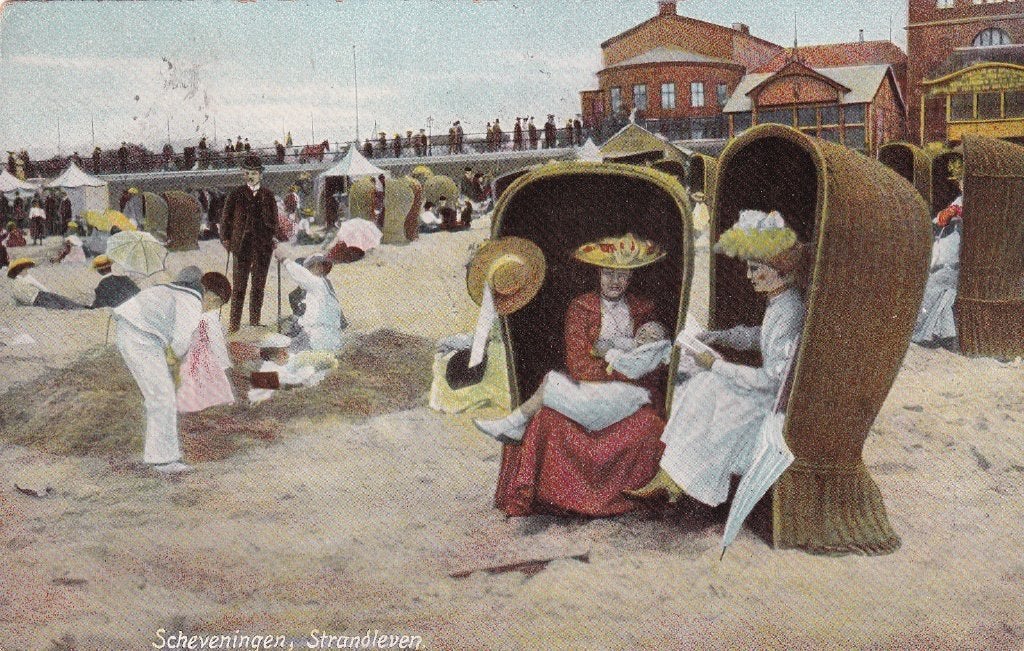 Scheveningen strandleven, Verzenden, Voor 1920, Zuid-Holland